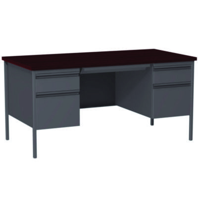 Double Pedestal Steel Desk, 60